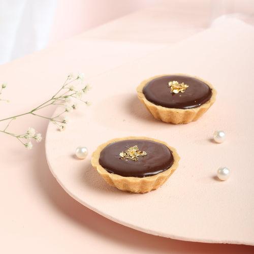 Box of 2 Chocolate and Salted Caramel Tarts (Eggless)