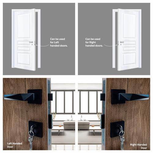 SM-01-01-03 Yale SM series Mortise Lock Comboset with Rose and Escutcheons, Cylinder with Knob inside and keys Outside, Black Finish