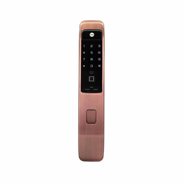 YMI 70 RB - A Series, Push Pull Smart Lock, Red Bronze (Bluetooth Module and Wifi Bridge Included)