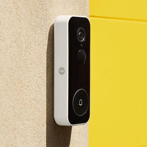 Yale Smart Video Doorbell 1080p Full HD image, live viewing, and night vision, Works on Yale Home app