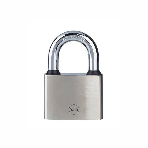 Y112/50/128/1 Yale 50mm Iron Disc Padlock with3 Retaining Keys (Silver Finish)