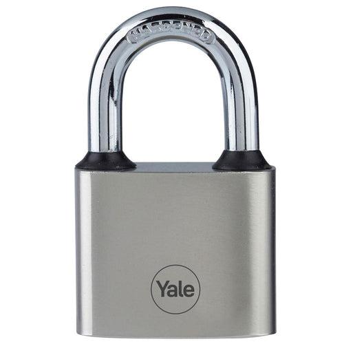 Y112/40/124/1 Yale 40mm Iron Disc Padlock with3 Retaining Keys (Silver Finish)