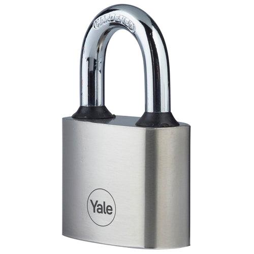 Y112/40/124/1 Yale 40mm Iron Disc Padlock with3 Retaining Keys (Silver Finish)