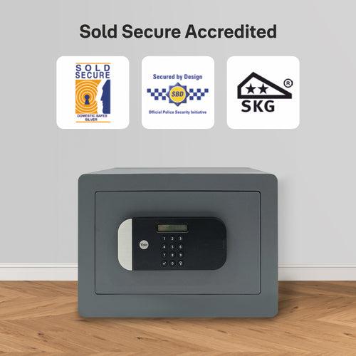 YSFM/250/EG1 Maximum Security Digital Locker with Fingerprint and Pin Access - Grey