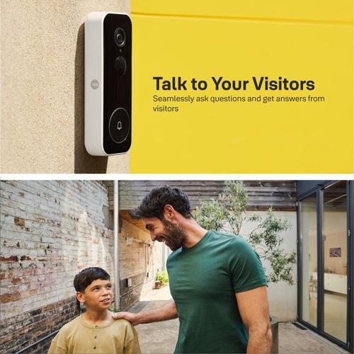 Yale Smart Video Doorbell 1080p Full HD image, live viewing, and night vision, Works on Yale Home app