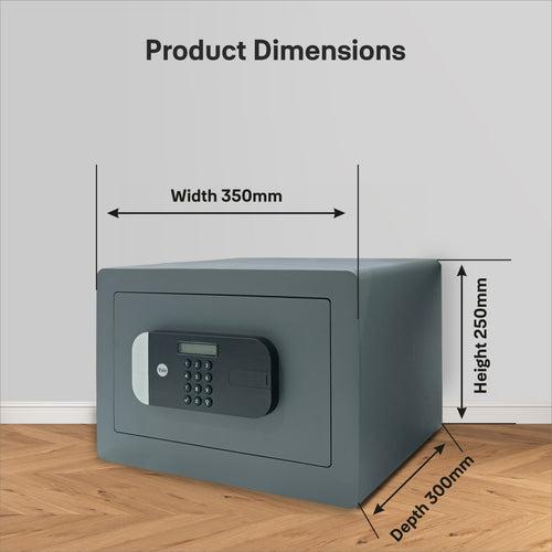 YSFM/250/EG1 Maximum Security Digital Locker with Fingerprint and Pin Access - Grey