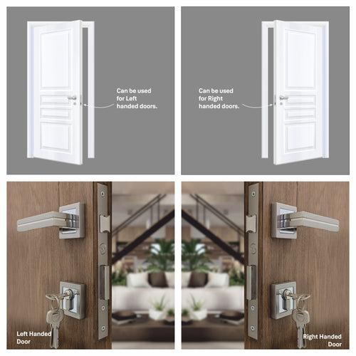 SM-02-01-01 Yale SM series Mortise Lock Comboset with Rose and Escutcheons, Cylinder with Knob inside and keys Outside, SS Finish