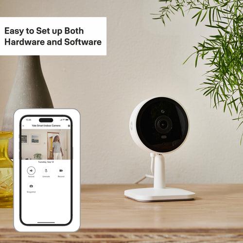 Yale Smart Indoor Full HD Home security Camera | Mobile APP | Night Vision | Inbuilt Speaker & Microphone | MicroSD slot