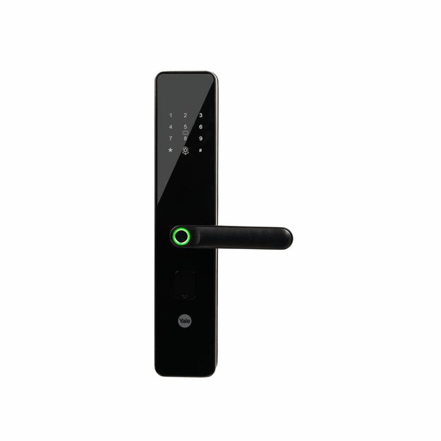 YDME100NxT Smart Door Lock, Black, Fingerprint, PIN, RFID, Manual Key Access