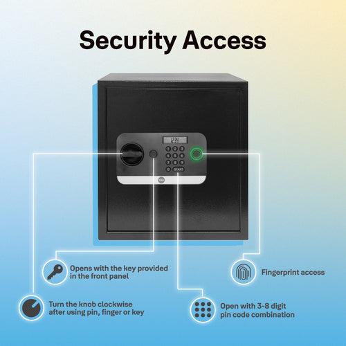 Yale Stellar Biometric Safe Locker with Keypad- Extra Large for Home and Office