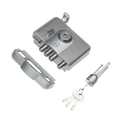 CBR-Cinco 500,Latch & DeadBolt Main Door Lock, Both Side Keys, Silver