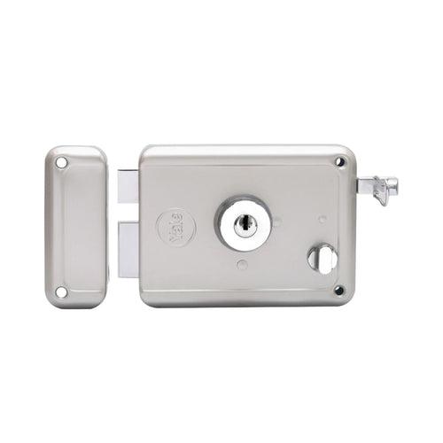 R600 DC DK, Main door rim lock, dimple Key, Silver