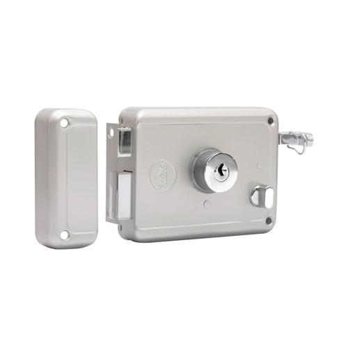 R600 DC DK, Main door rim lock, dimple Key, Silver