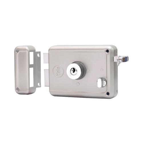 R600 DC DK, Main door rim lock, dimple Key, Silver