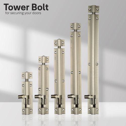 6", Regular Stainless Steel Tower Bolt, SS Matt finish