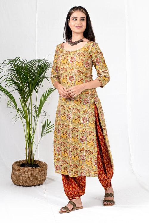 Elika Floral Print Kurta Set