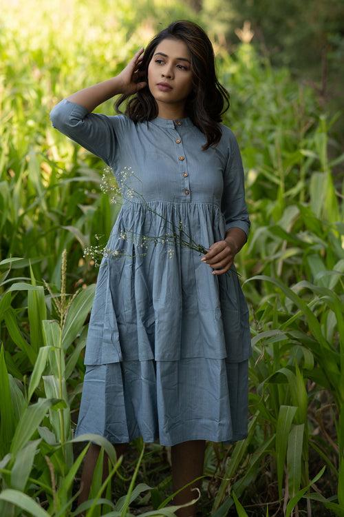 Periwinkle Cotton Dress