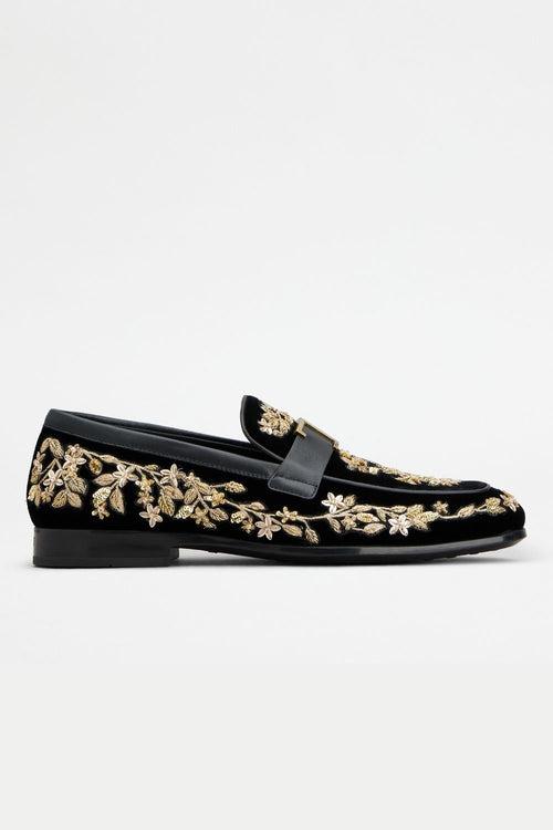 T Timeless Loafers in Velvet and Leather