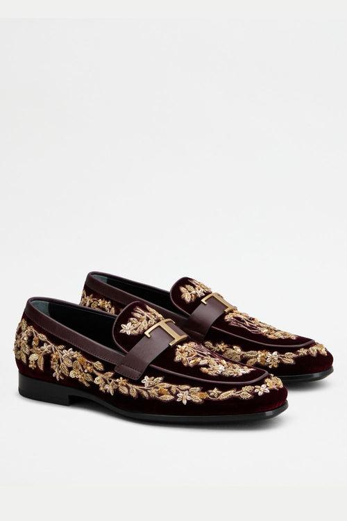 T Timeless Loafers in Velvet and Leather