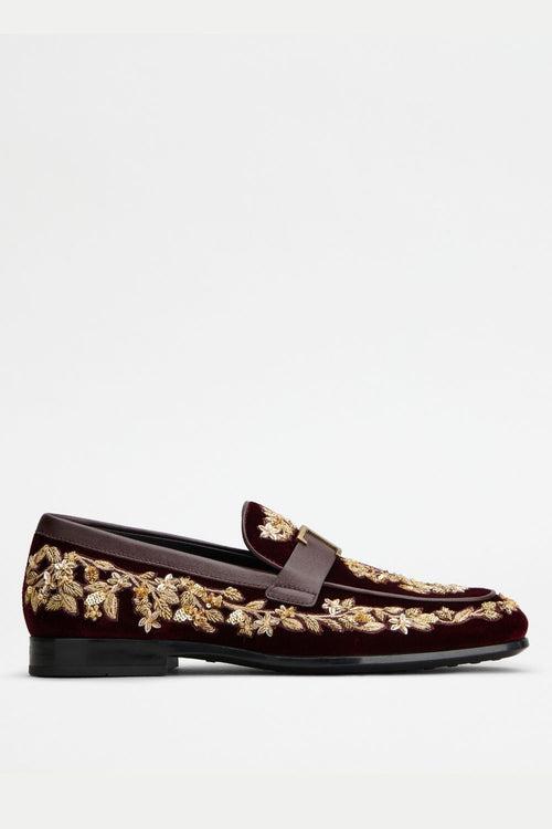 T Timeless Loafers in Velvet and Leather