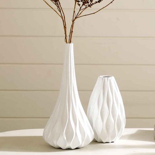 Ocean Wave Small Vase- White