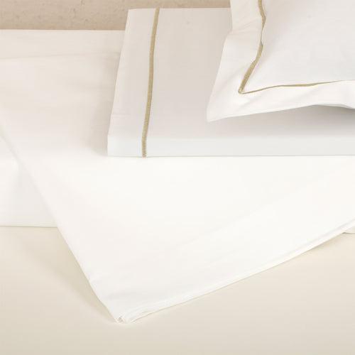 Catalan White Embroided Bedsheet Set