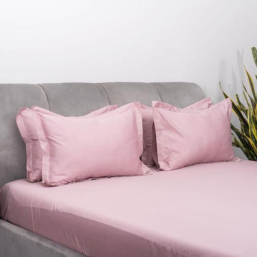 Blush Embroided Cotton Bedsheet Set