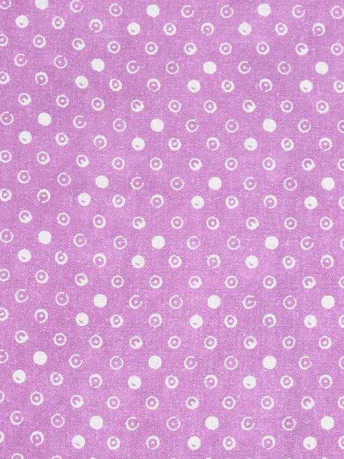 Violet Polka Dot Linen Fabric