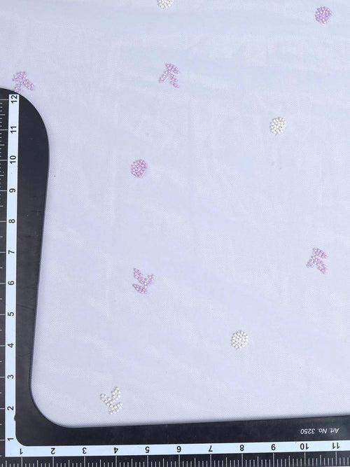 Lavender Embroidered Imported Net