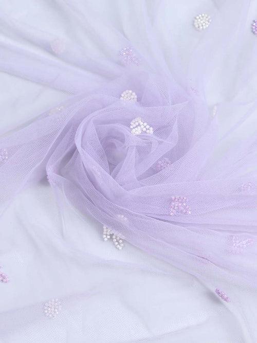 Lavender Embroidered Imported Net