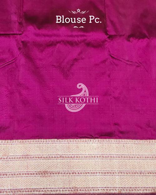 GRAPE PURPLE KADHWA KATAN SILK BANARASI HANDLOOM SAREE