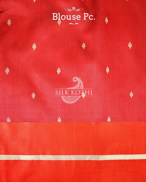 BLACK KADHWA MEENA BUTA TUSSAR SILK BANARASI HANDLOOM SAREE