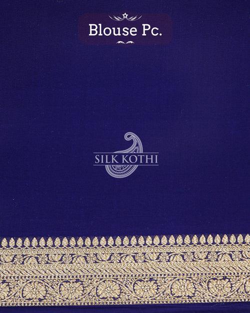 GRAPE PURPLE KHADDI GEORGETTE BANARASI HANDLOOM SAREE