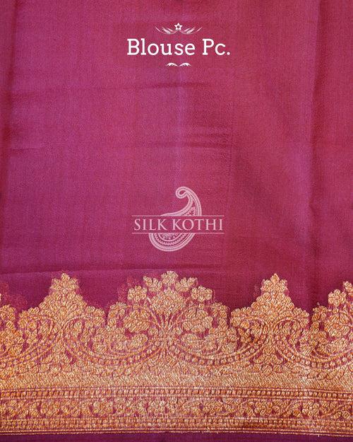 SAGE GREEN KORA ORGANZA BANARASI HANDLOOM SAREE