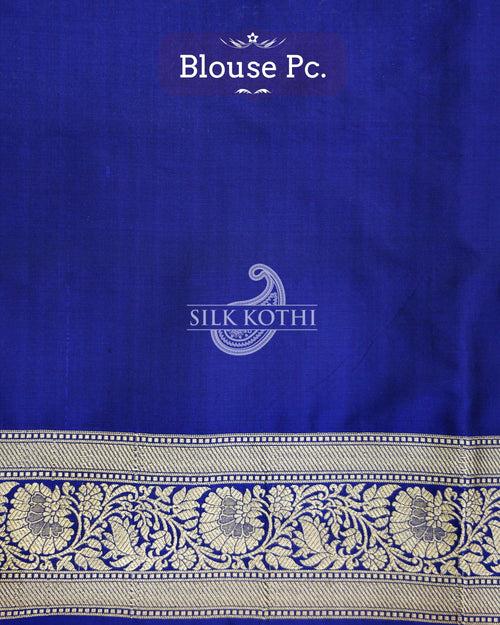 ROYAL BLUE KATAN SILK UPPADA BANARASI HANDLOOM SAREE