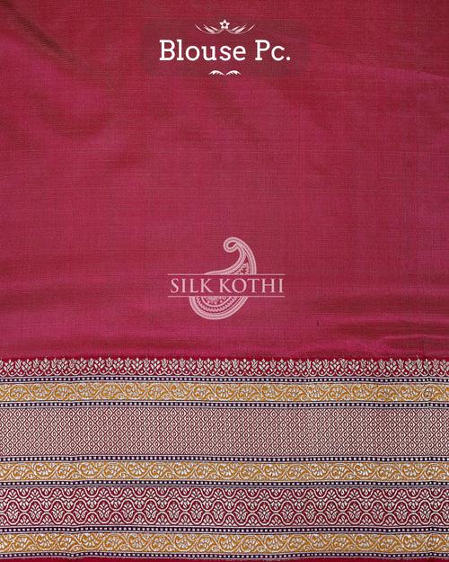 DARK BEIGE KADHWA KORA ORGANZA BANARASI HANDLOOM SAREE