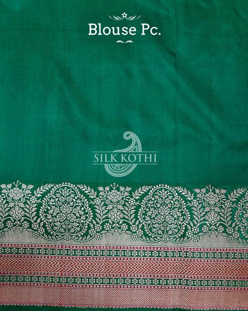 RED KADHWA KATAN SILK BANARASI HANDLOOM SAREE