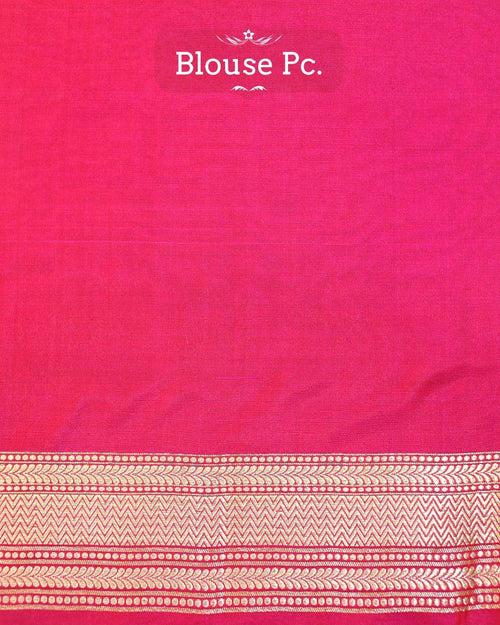 FUCHSIA PINK KATAN SILK UPPADA BANARASI HANDLOOM SAREE