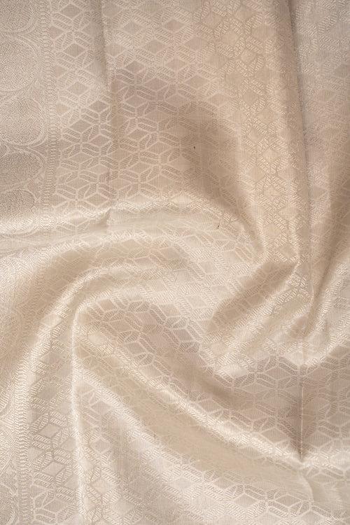 Ivory and Gold Pure Kanchipuram Silk Saree