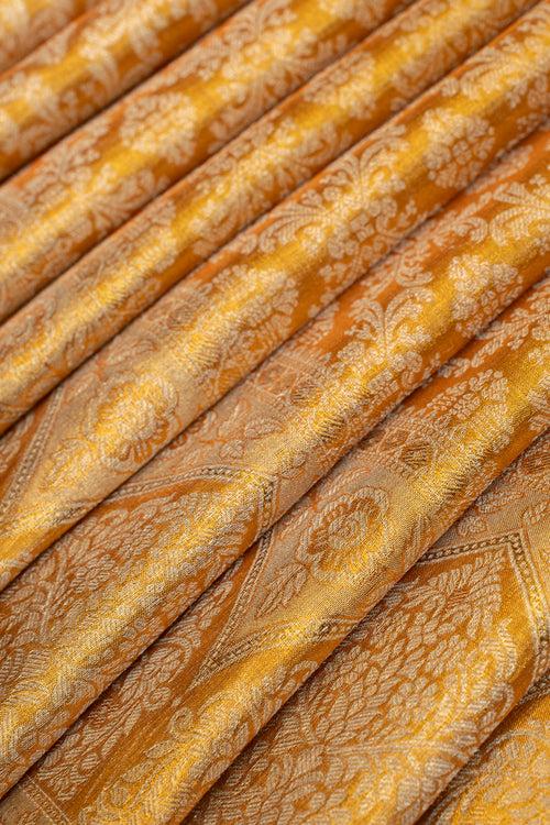 Gold zari tissue pure Kanchipuram silk saree