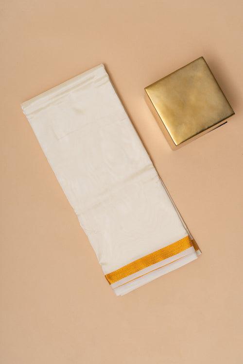 Traditional Off White Silk Dhoti