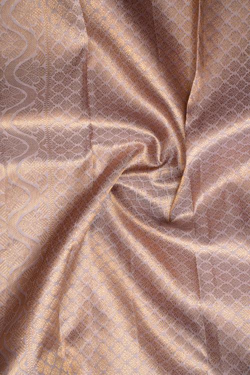 Bare Beige Pastel Pure Kanchipuram Silk Saree