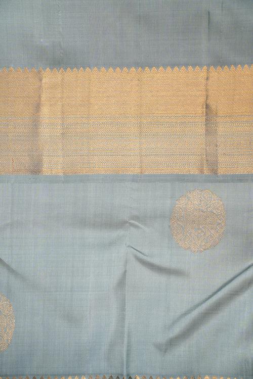 Sky Blue Pastel Pure Kanchipuram Silk Saree