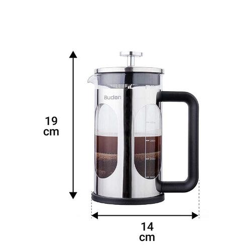 Budan French Press Coffee maker Stainless Steel | Best French Press Coffee Maker