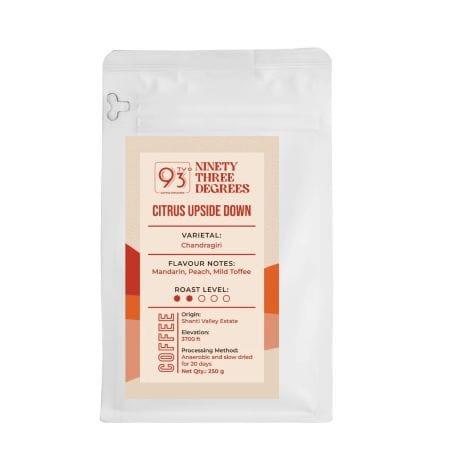 93 Degrees Coffee Roasters-Citrus Upside Down- Medium Light Roast