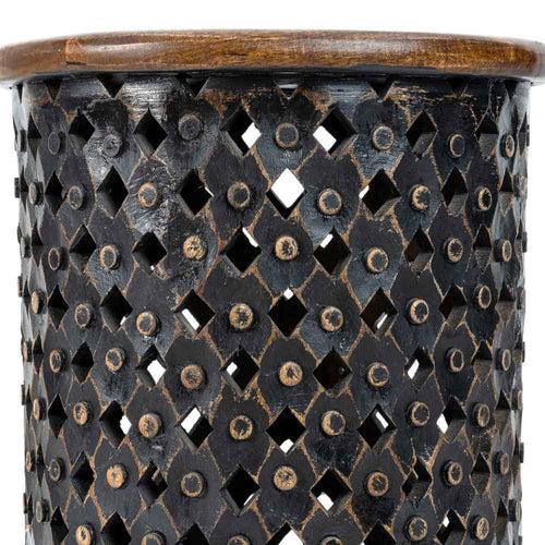 Bradford Distressed Black End Table