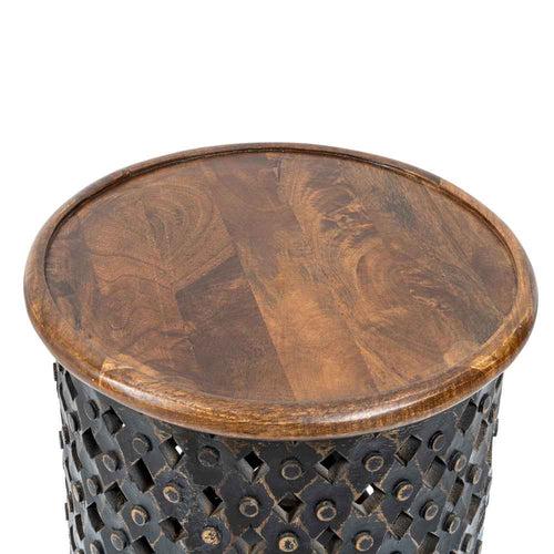 Bradford Distressed Black End Table