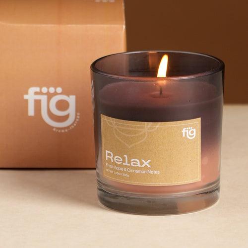 Relax Apple & Cinnamon Wax Candle