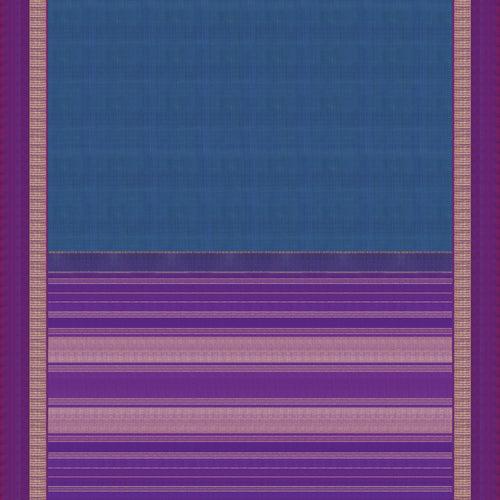 Handwoven Blue with Purple Kanjivaram Silk Saree - 2391T010987DSC