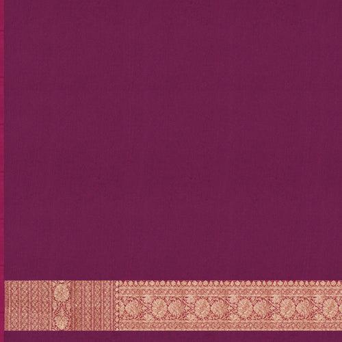 Handwoven Magenta Banarasi Khaddi georgette Silk Saree - 2399T002884DSC